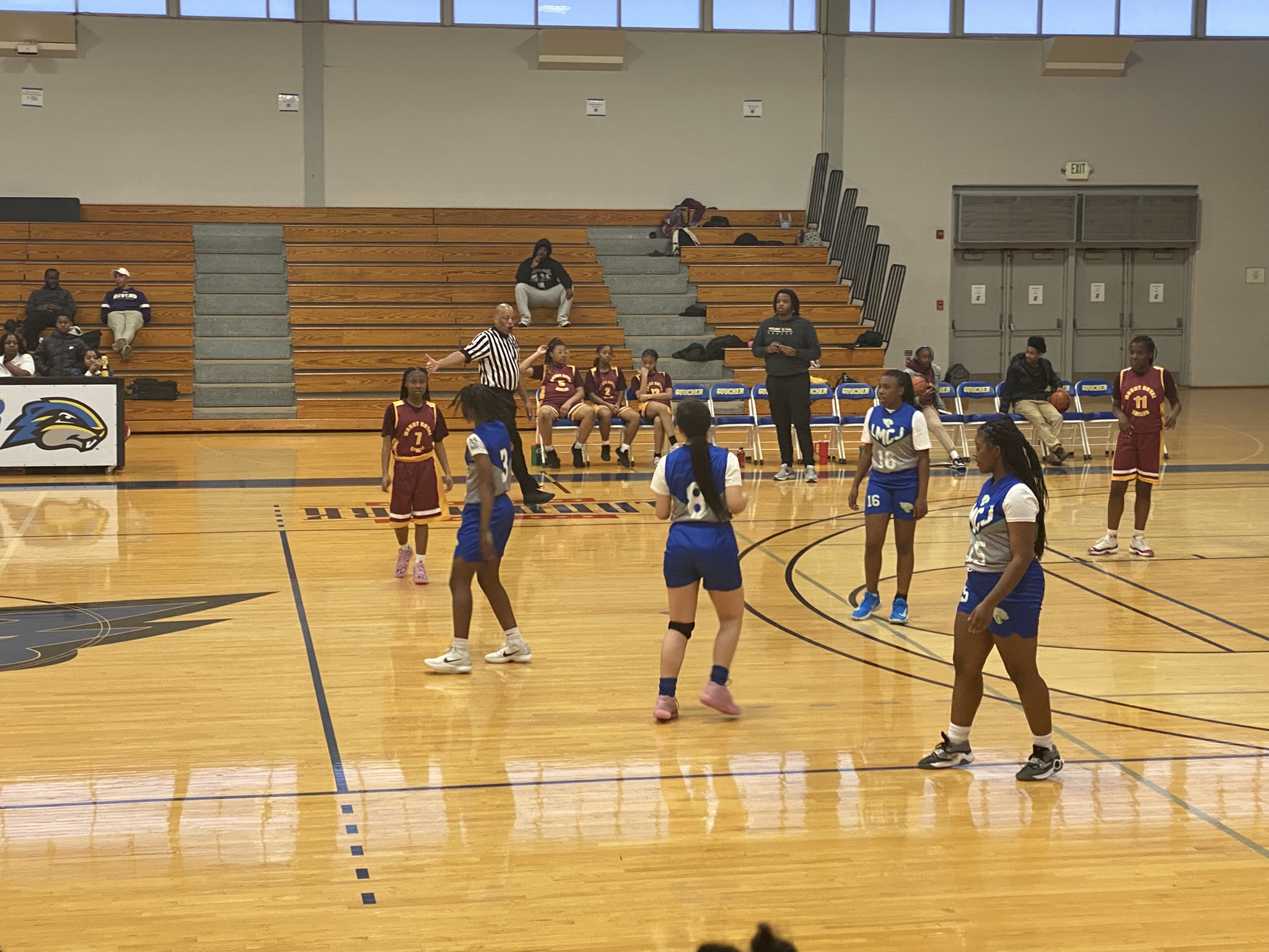 LMCJ Jaguars playing basketball at Goucher