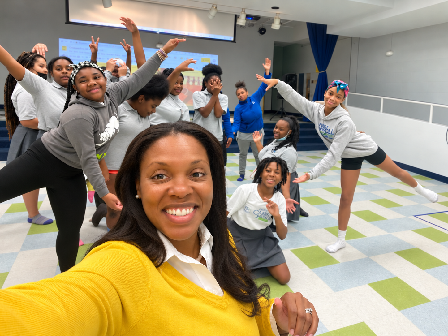 Dr. Kristina Kyles-Smith with Lillie May scholars on her first day