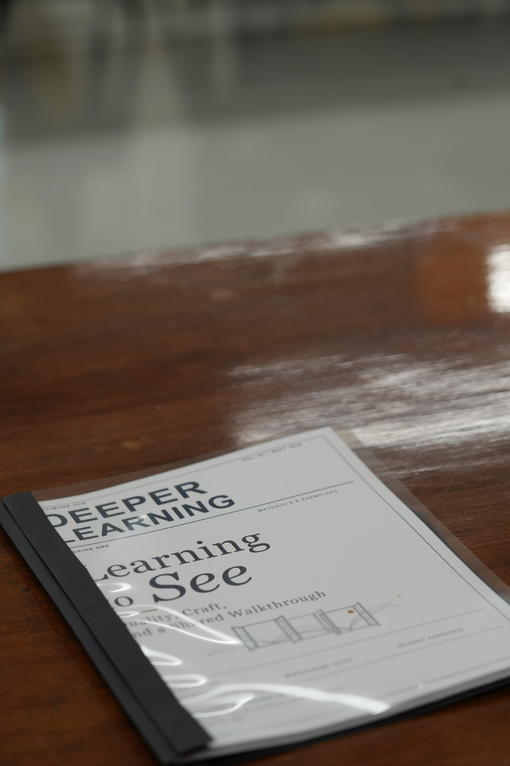 Session One Learning to See participant book on a table